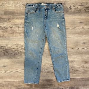 Ann Taylor Loft Light Wash Jean Capris Size 29